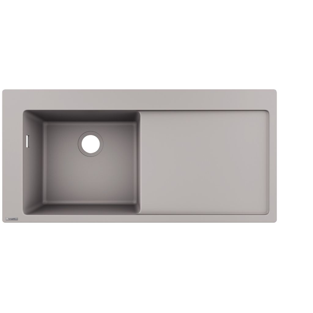 Hansgrohe S51 S5110-F450 Einbauspüle 450 mit Abtropffläche rechts Betongrau