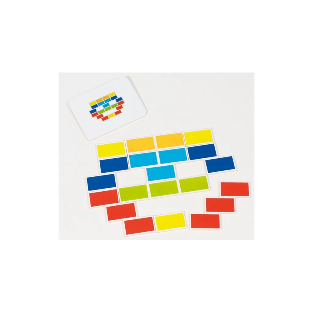 Puzzle à segments en bois goki triangle arc-en-ciel éducatif et robuste - 3