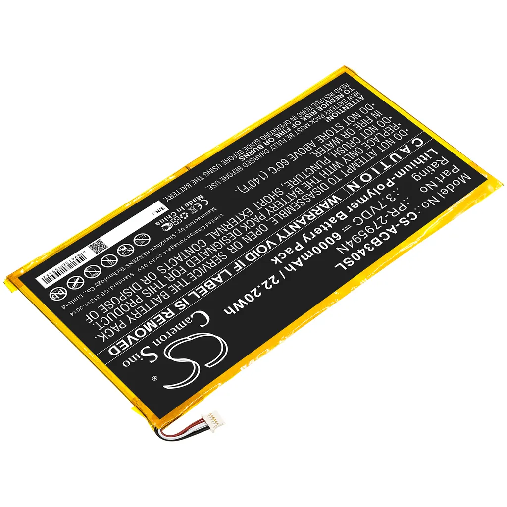 Réparer tablette Acer Iconia One 10 B3-A40 avec batterie PR-279594N neuve