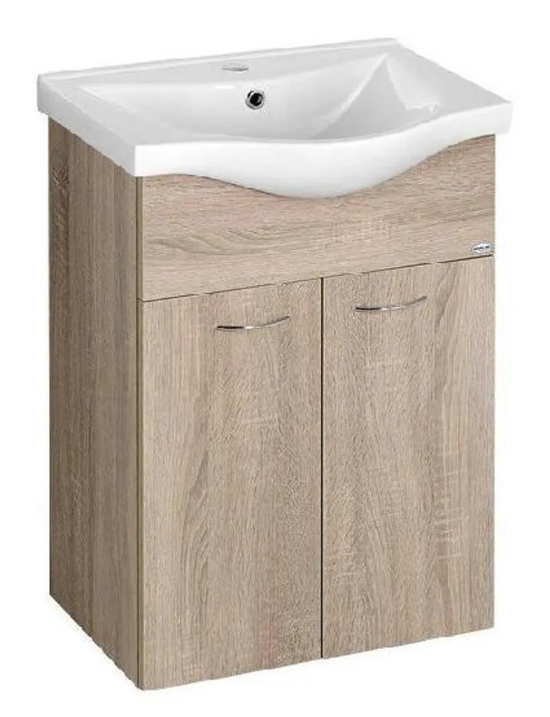 Mobile Sottolavabo 51cm Aqualine Keramia Fresh Rovere Platino 50058