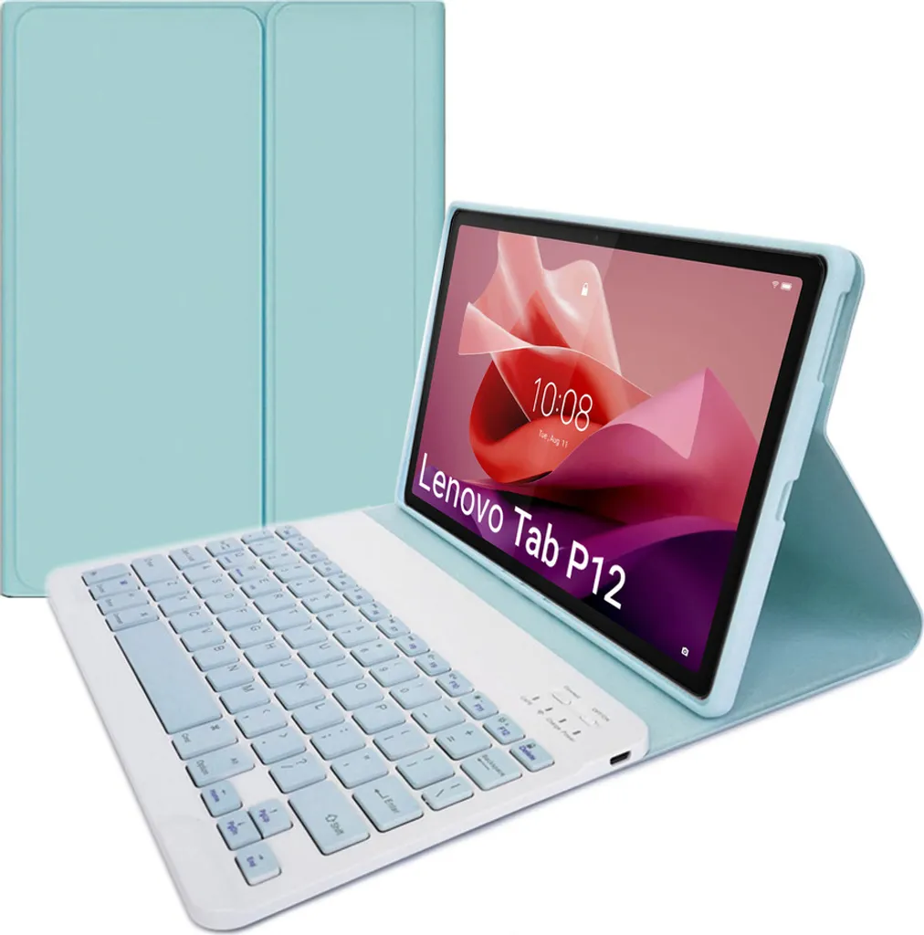 Cover per tastiera Bluetooth per Lenovo Tab P12 TB-370 (blu)