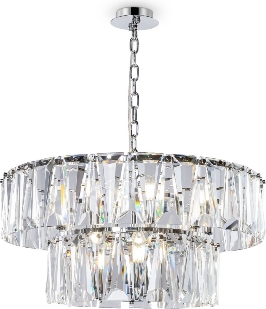 Maytoni Puntes Pendelleuchte MOD043PL-12CH 12xE14, Chrom, aus Metall, exkl. Leuchtmittel