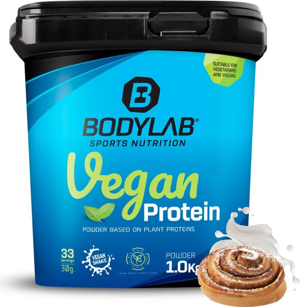 BODYLAB Vegan Protein - 1000g - Zimtschnecke