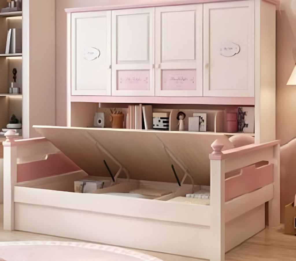 Kinderbett mit Stauraum Bett Design Komfortbett mit Produktbild 