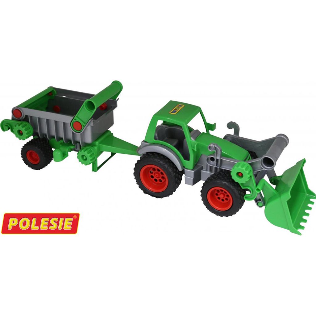 Wader Traktor mit Frontschaufel und Kippanhänger 
