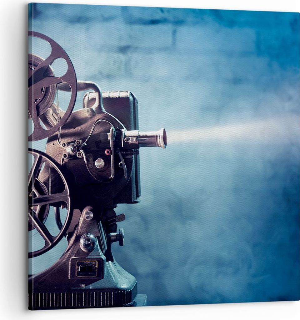 Bild auf Leinwand - Leinwandbild - Film projektor gedächtnis geschichte - 60x60cm - Wand Bild - Wanddeko - Leinwanddruck - Bilder - Kunstdruck - L...