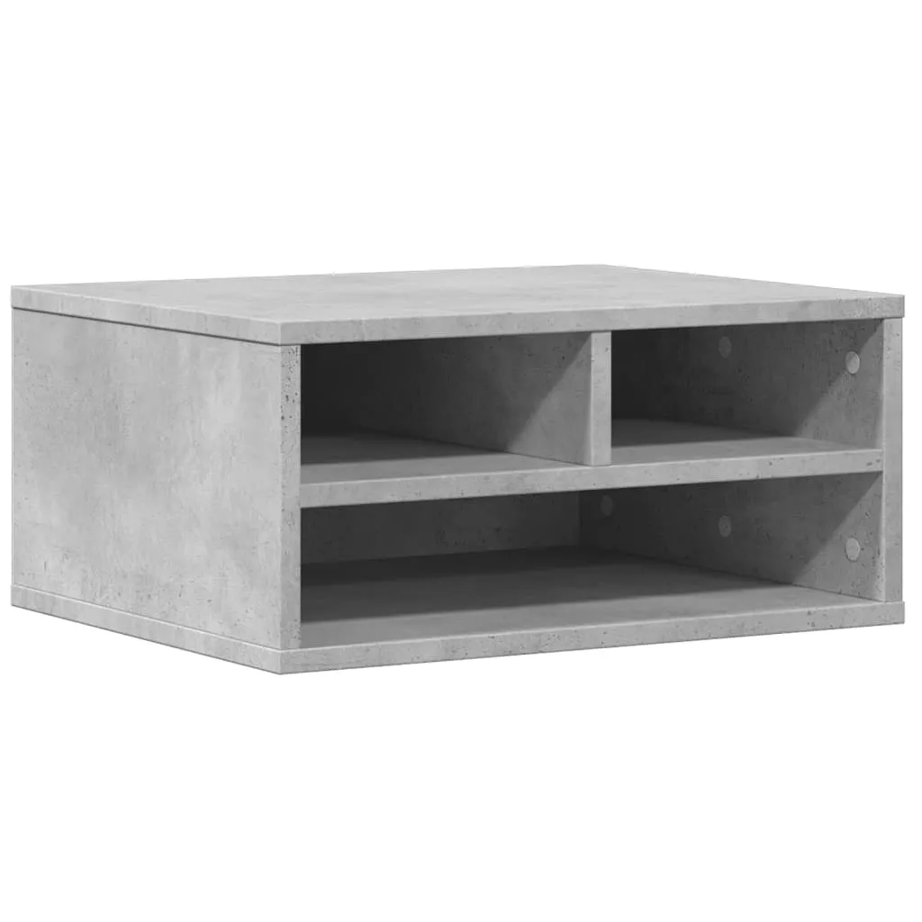 Supporto Stampante vidaXL Grigio Cemento 49cm - Stile Industriale