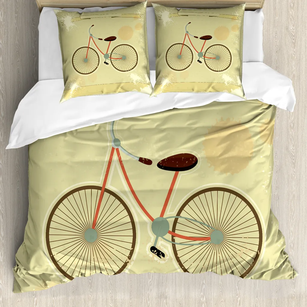 Offerta Copripiumino ABAKUHAUS 155x220 - Vintage Bici Antiacaro
