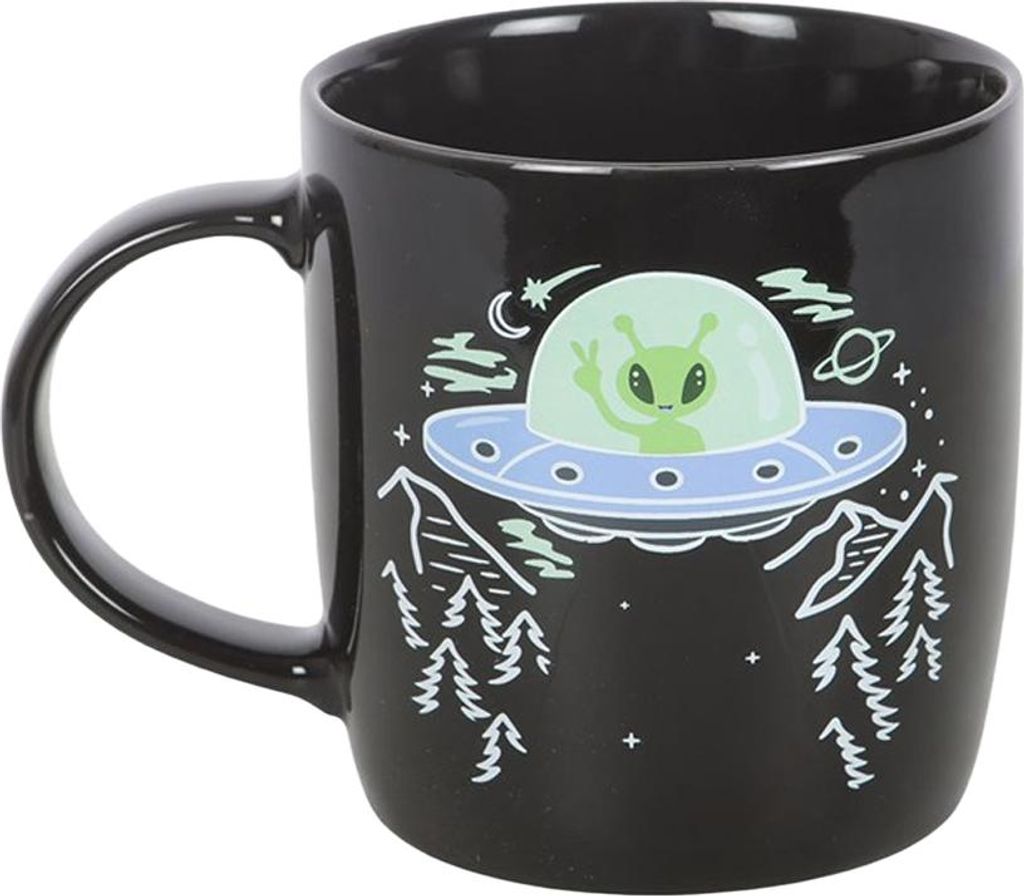 Something Different - Tasse mit Farbwechsel, UFO, 350ml SD10707 (Einheitsgröße) (Schwarz)