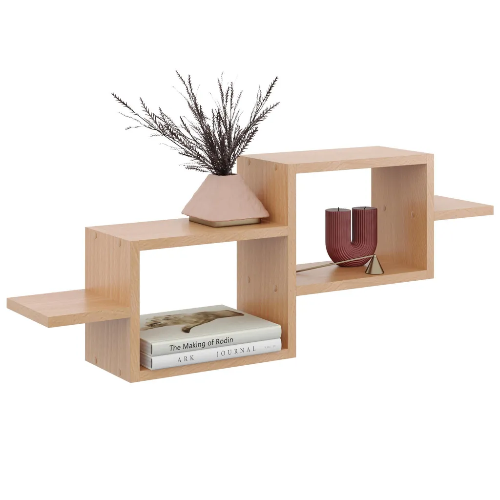 Étagère murale pour rangements inclinés - Aménager ses combles en hêtre
