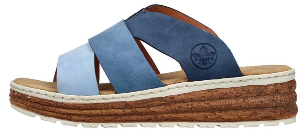 Rieker 6278012 627 Damenschuhe Bequem Pantolette Blau Productafbeelding 