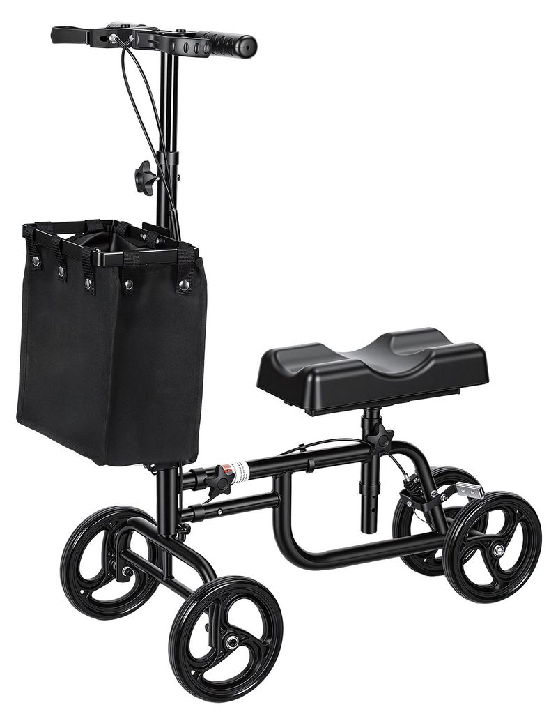 Lenkbarer Knie-Scooter mit Hinterradbremse und Produktbild 