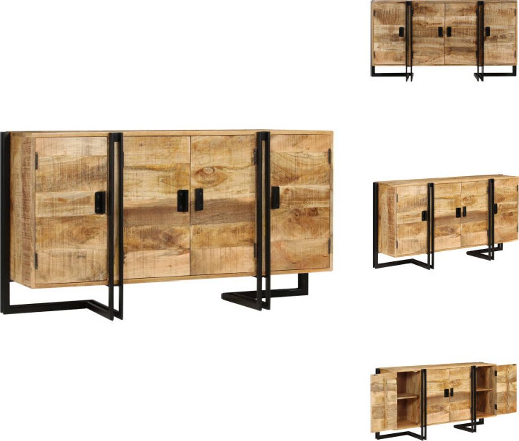 vidaXL Sideboard Mangoholz Massiv 150 x 40 x 80 cm - Sideboards