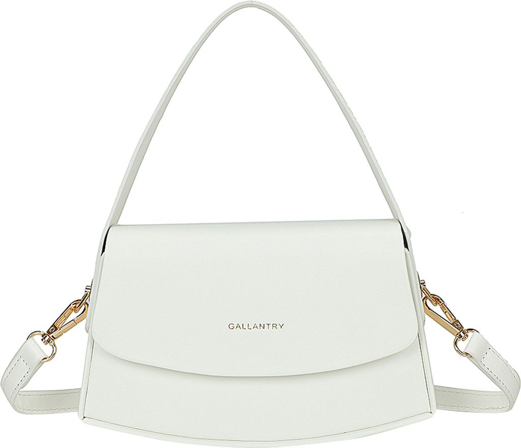 Gallantry, Schultertasche Baguette für Damen, Weiß