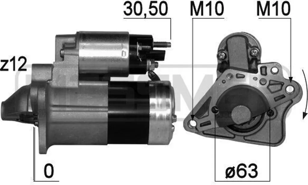 Démarreur ERA 220758A pour Megane III et Duster compatible M000T93381