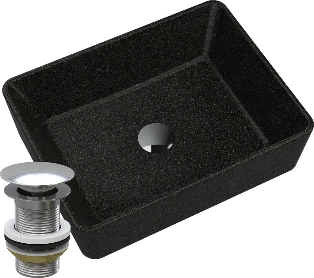 Granit-Arbeitsplatte Waschbecken Golden Cork Chrome