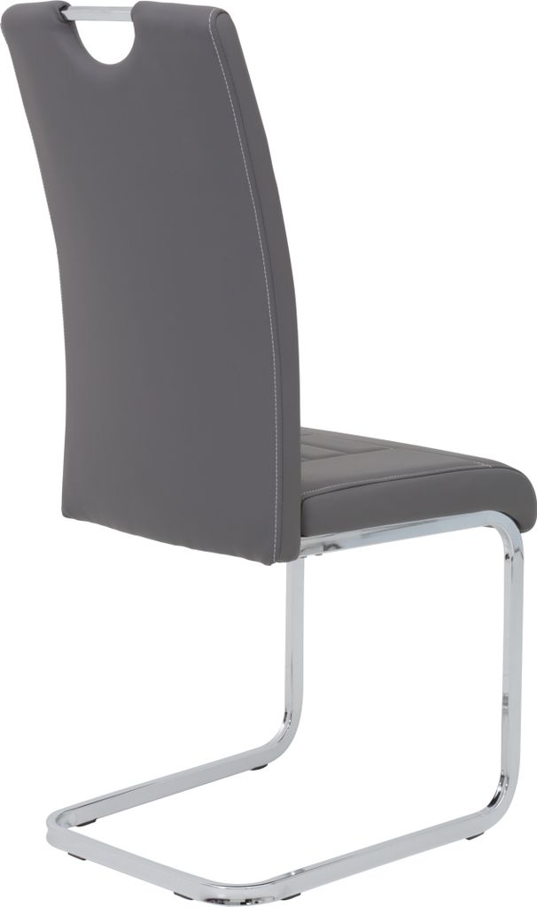4er Set Esszimmerstuhl Ruby - Kunstleder Grau - Produktbild 8