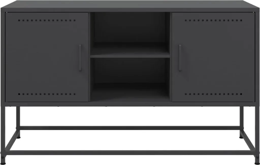 Mobile TV vidaXL Nero 100,5x39x60,5 cm | Acciaio Industriale Robusto - 6
