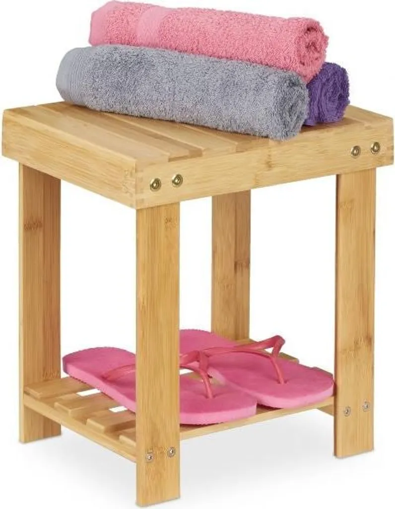 Tabouret stable en bambou antidérapant pour éviter les chutes en cuisine