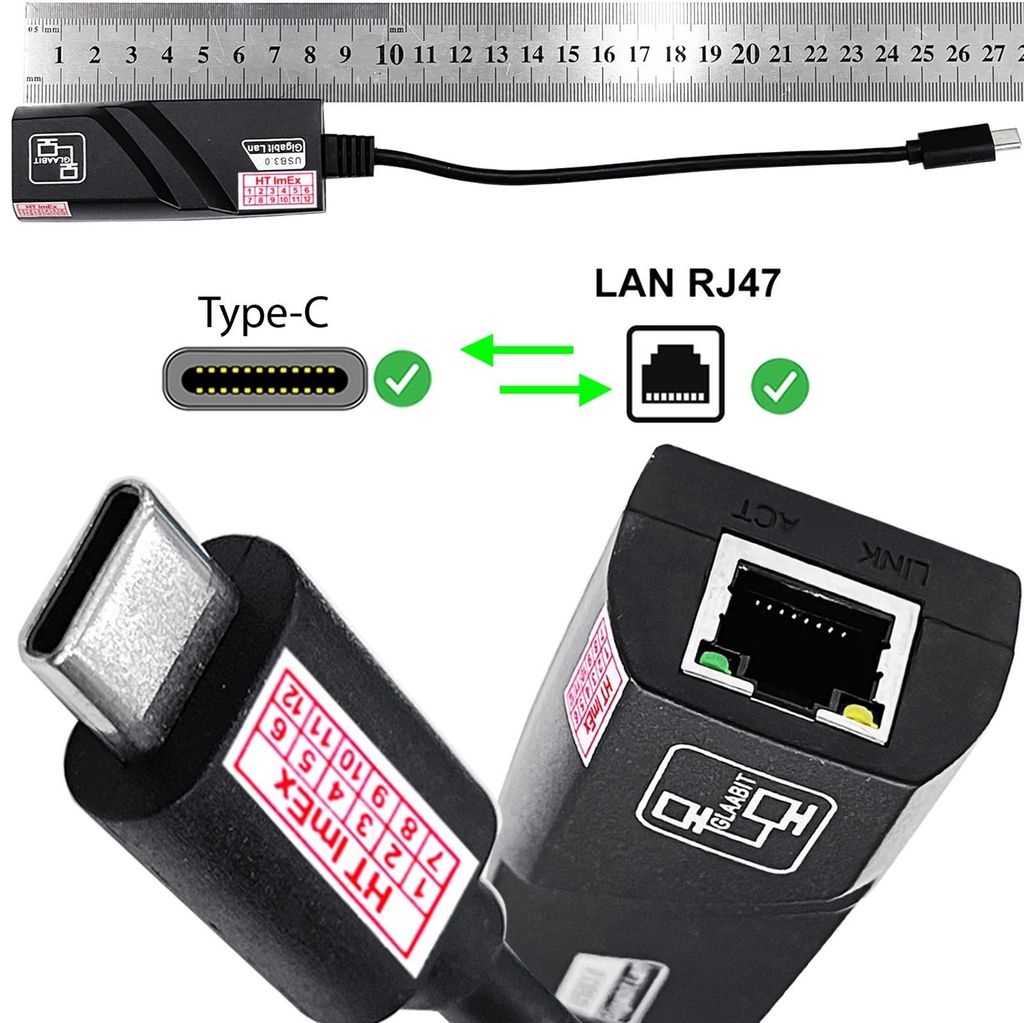 USB Type C / USB 3.0 auf Rj45 Ethernet 1000 Mbit/S Gigabit Lan-Adapter Tablet PC