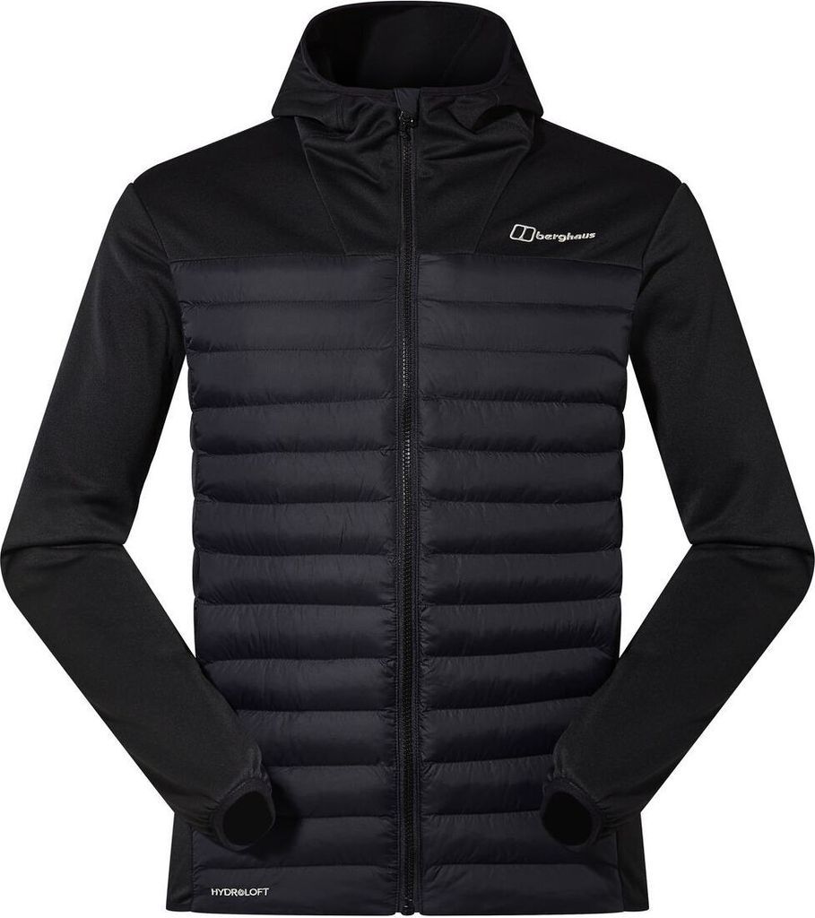 Berghaus Vaskye Hybridjacke mit Kapuze, Schwarz XXL
