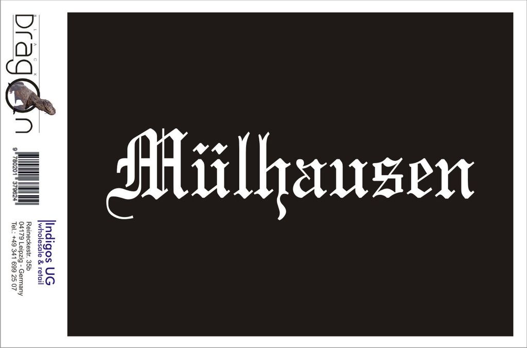 Aufkleber / Autoaufkleber - JDM / Die cut / Auto / OEM - Stadt Mülhausen - 200x50mm rot - Heckscheibe / Heckscheibenaufkleber