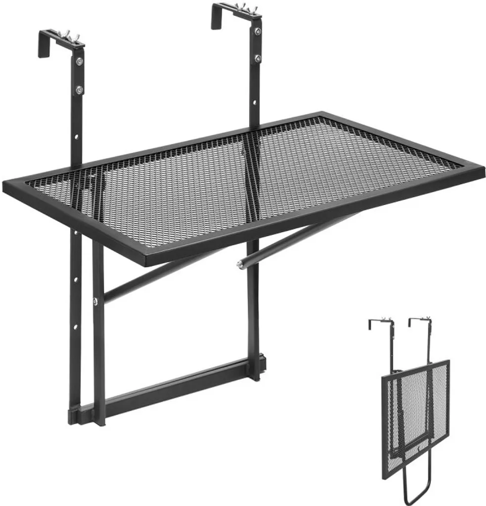 Table de balcon pour petit-déjeuner et télétravail - Plateau suspendu