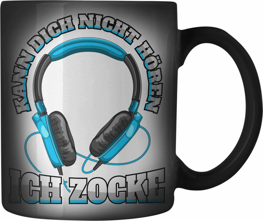 Trendation - Gamer Farbwechsel Zauber-Tasse Geschenk Jungen Zocker Mitbringsel Männer Farbwechsel Zauber-Tassen Zocken Gaming Geschenkideen PC Kin...