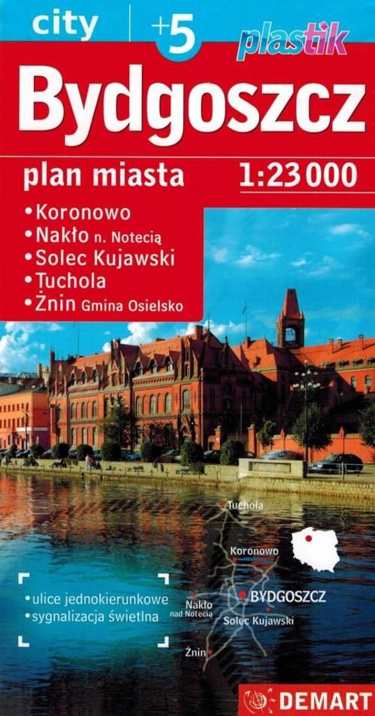Bydgoszcz 1:23.000. Laminierte Karte / Stadtplan. Ausgabe 2023/2024. Demart