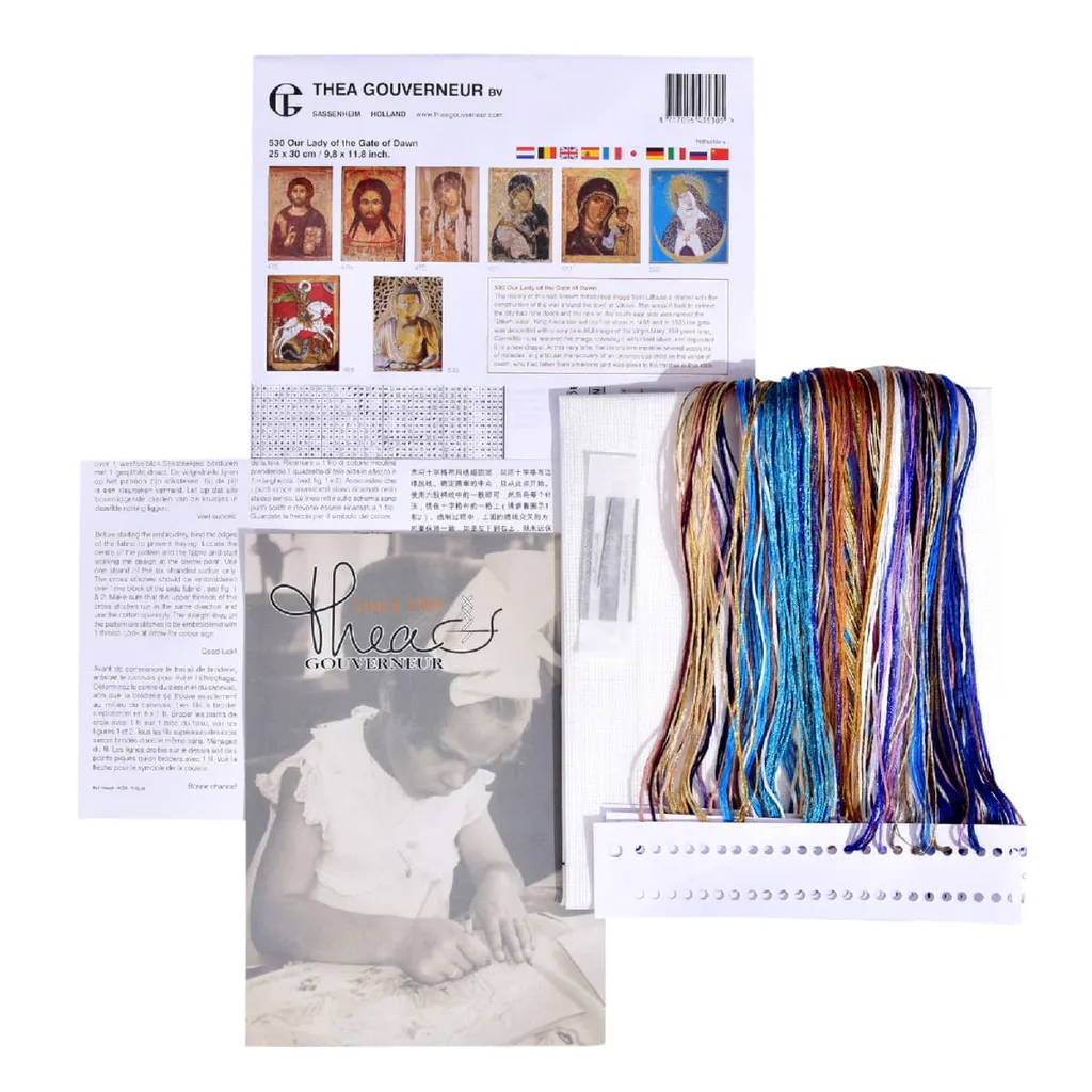 Kit Ricamo Icona Madonna Porta dell'Aurora Thea Gouverneur Aida 18ct - 3