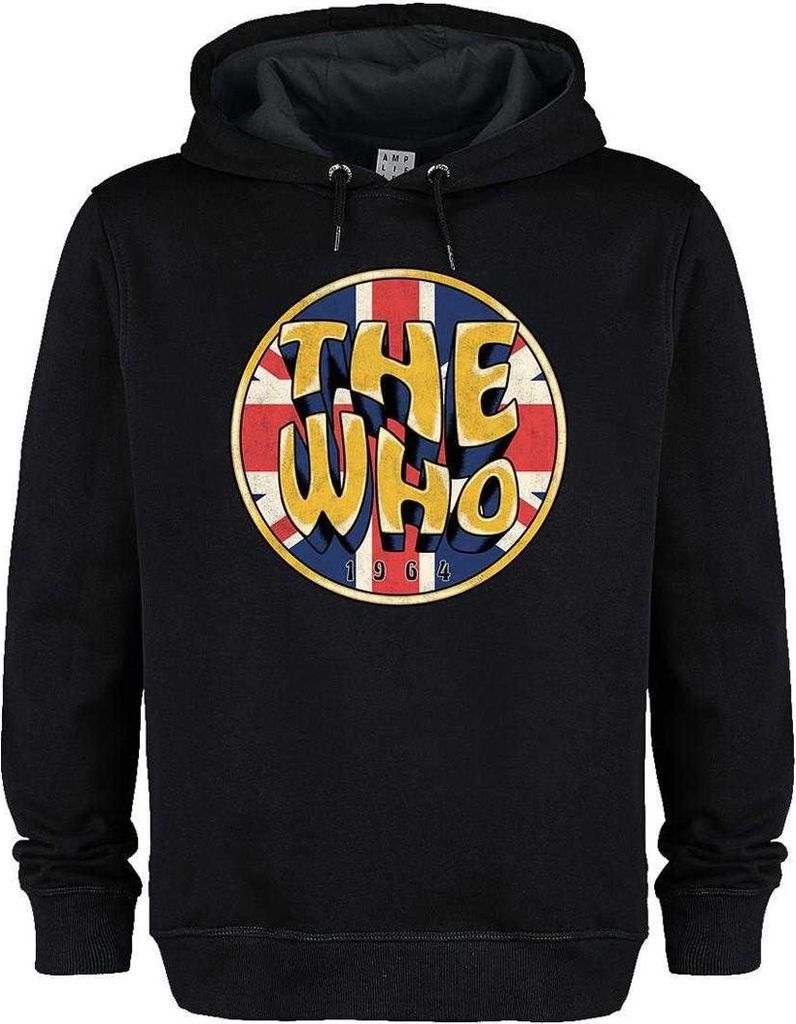 Amplified - "Union Jack Circle" Kapuzenpullover für Herren/Damen Uni GD3510 (L) (Schwarz)