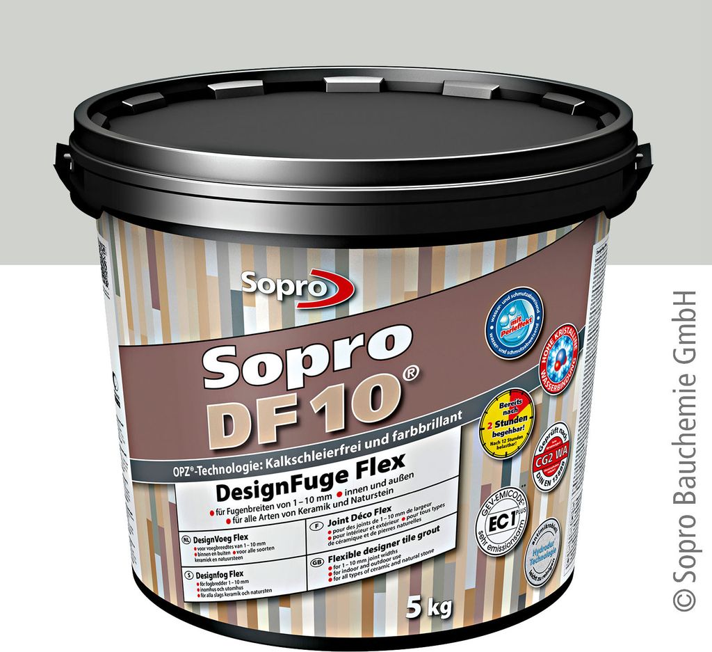 Sopro DF 10 Fliesen 5 kg Design Fuge Fugenmasse Fugenmörtel 1-10mm manhattan-77