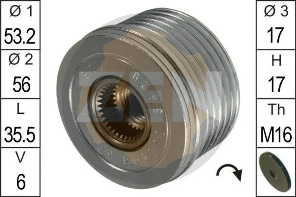 Puleggia Alternatore ERA ZN5429 per Ford Mondeo III | OE 1120213 New
