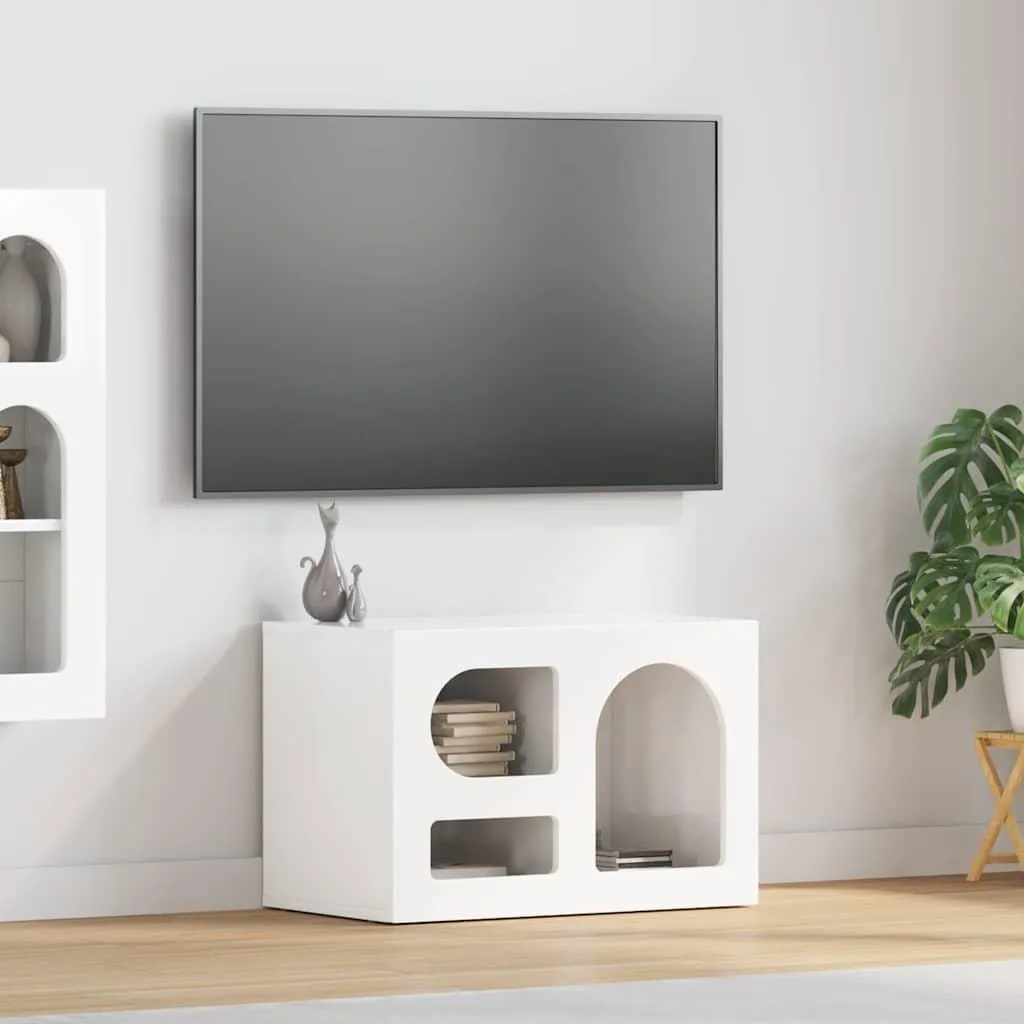 vidaXL Mobile TV a Parete con Luci LED Grigio Cemento 80x31x35 cm vidaXL Mobile TV a Parete con Luci LED Grigio Cemento 80x31x35 cm