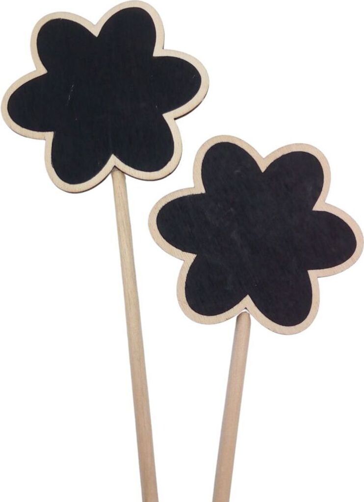 Pflanzenstecker Pflanzenschild Stecketiketten Kreide Garten Beschriften Holzschilder Kräuter Blumen