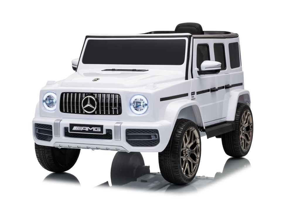 Mercedes-Benz G63 G-klasse Kinderauto Kinderfahrzeug Kinder Elektroauto 12V Bluetooth (Weiß)