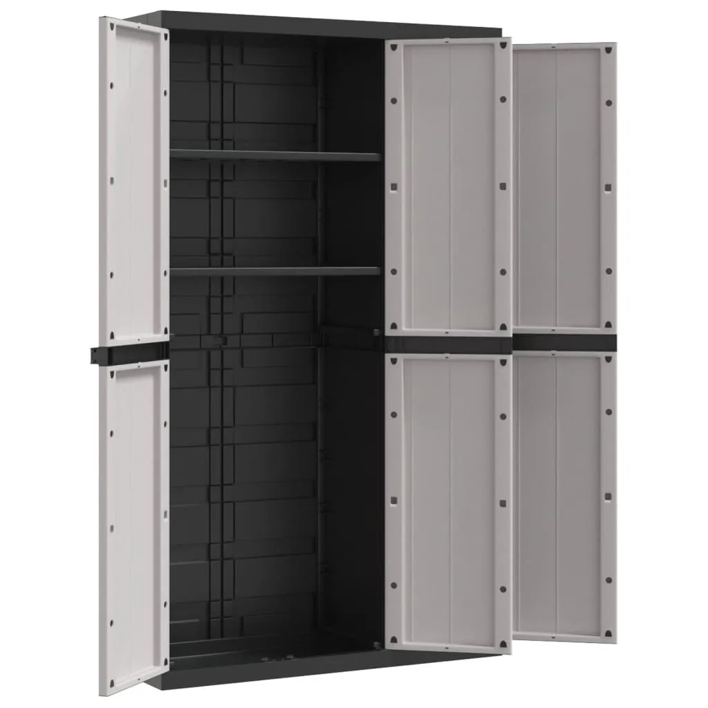 Armoire de jardin étanche 165 cm en PP pour protéger vos outils du vol - 10