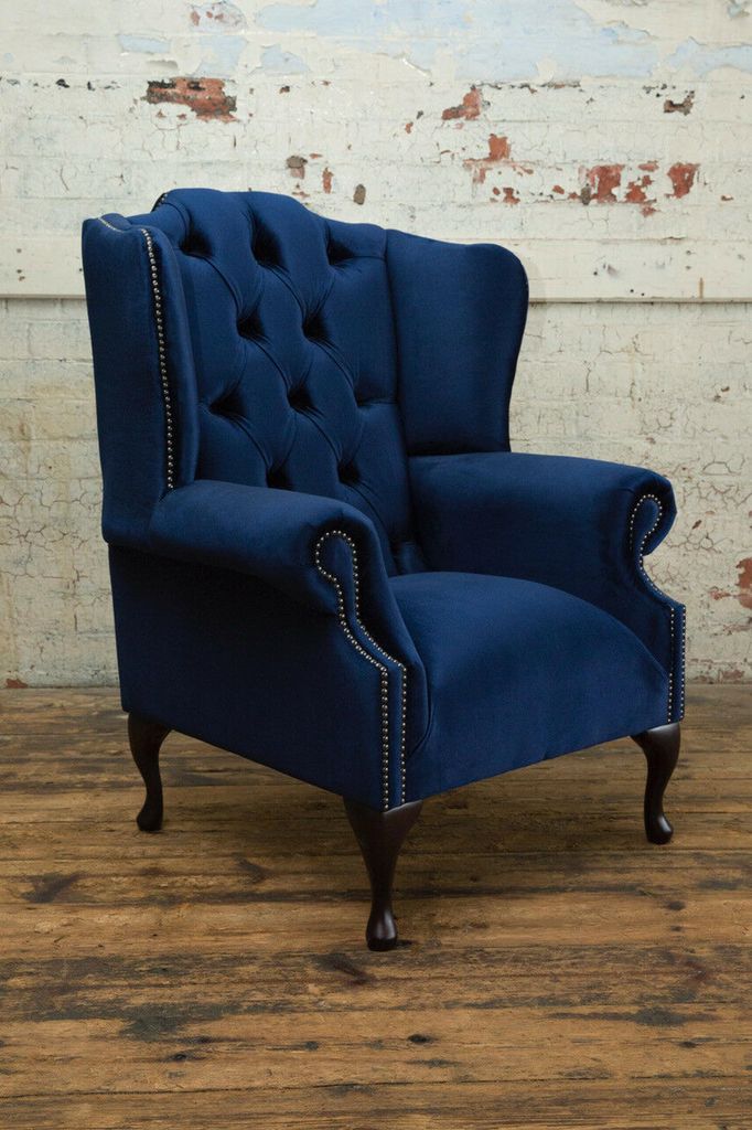 Chesterfield Samt Sessel Sofa Polster Sofas Design Luxus Couch Relax Fernseh Neu