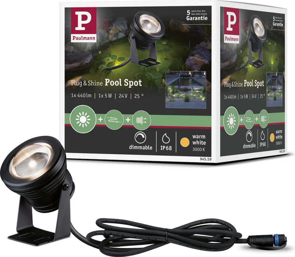 Spot LED Subacqueo Paulmann Plug & Shine IP68 24V - Outdoor Professionale