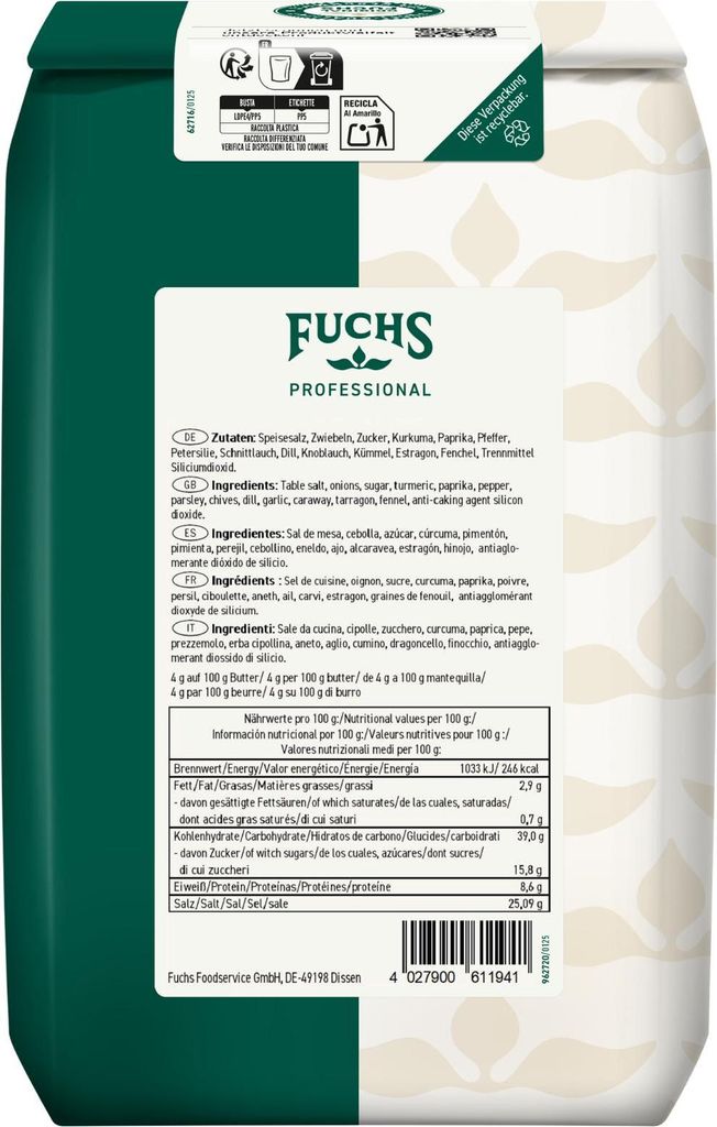Fuchs Professional Kräuterbutter Gewürzzubereitung Packung Produktbild 