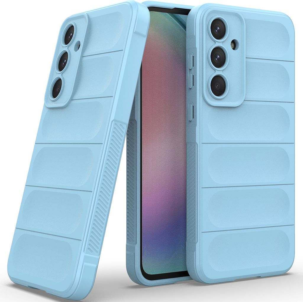 Handyhülle für Samsung Galaxy A55 Weich TPU Silikon Stossfest Anti-rutsch Hülle Blau