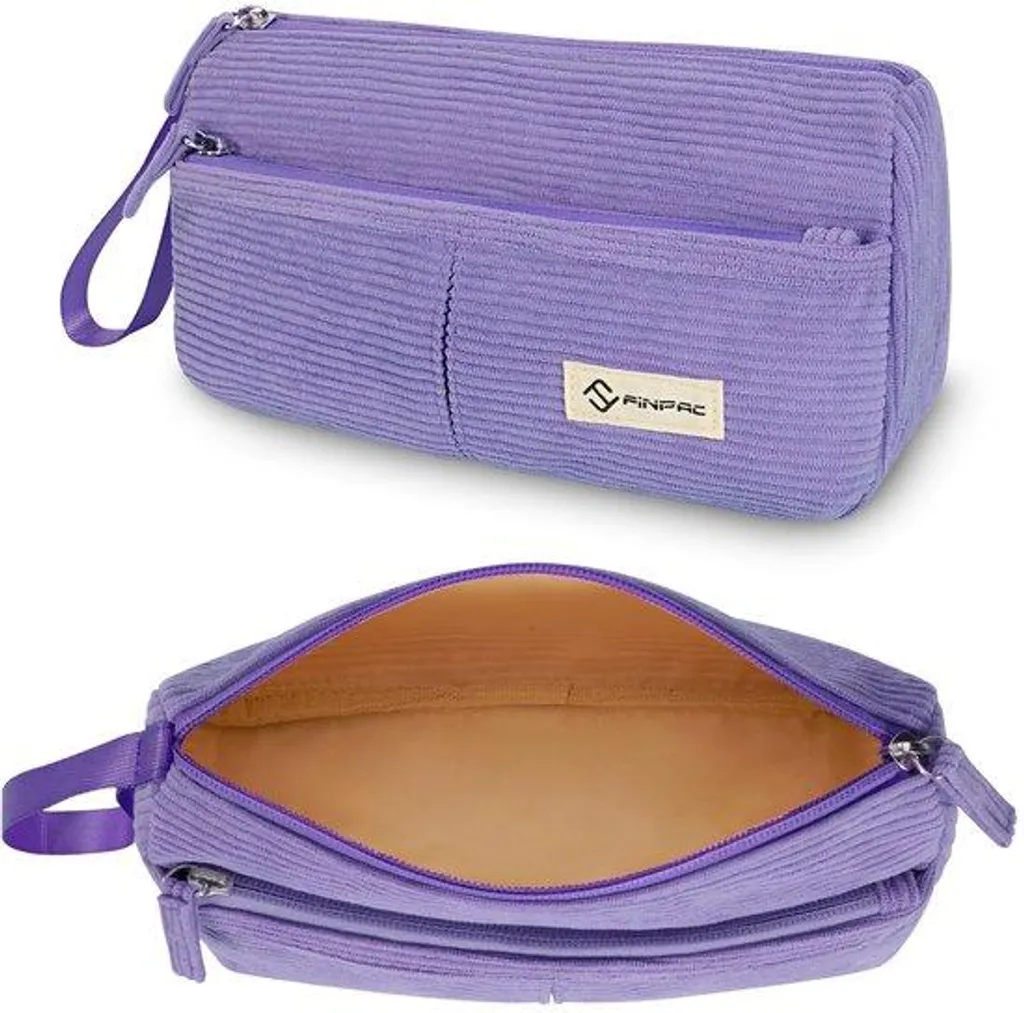 Trousse pour l'école et le bureau FINPAC, rangement stylos violet