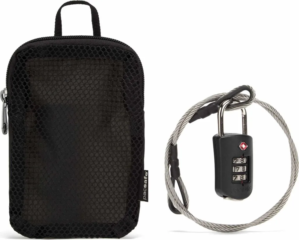 pacsafe serratura valigia Prosafe 1000 Combination Lock with Steel Cable Black nero grigio