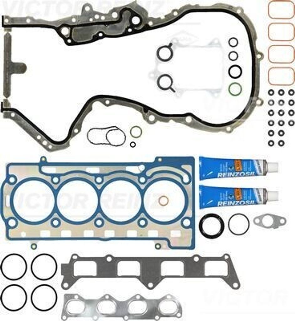 REINZ 01-34280-01 Motor-Dichtungsvollsatz Dichtsatz für VW Golf V Schrägheck (1K1) POLO (9N) TOURAN (1T1, 1T2) Passat Variant (3C5) GOLF PLUS Eos