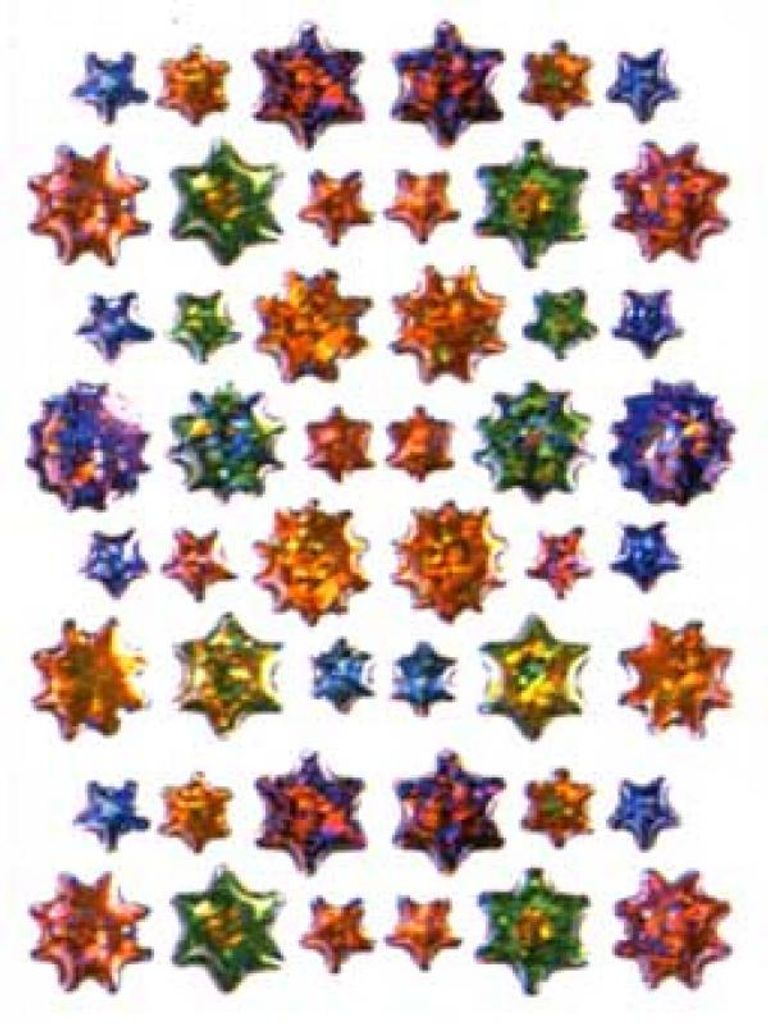 Sticker 75x100mm Glossy 1 Bogen Motiv Sterne
