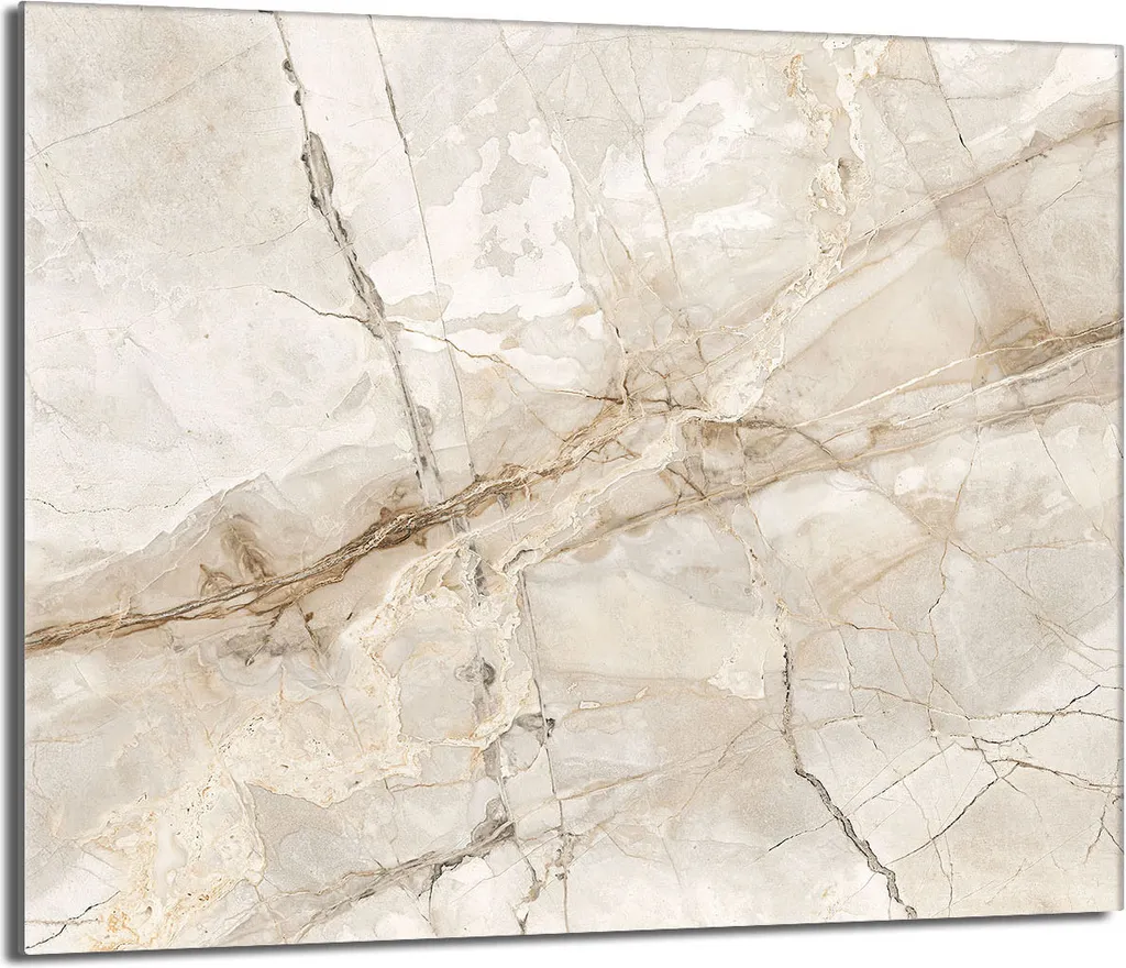 Tagliere Grande in Vetro 60x52 | Copri Piano Cottura Paraspruzzi Beige