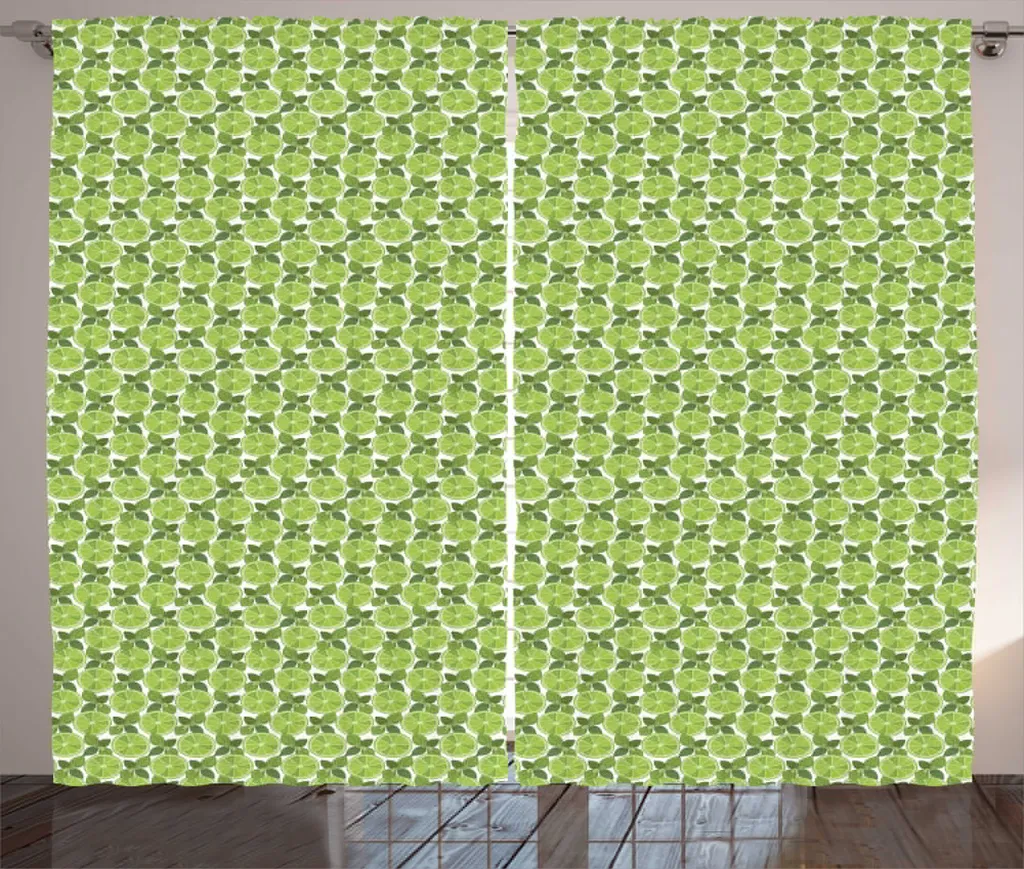 Rideau occultant partiel vert menthe 280x225 cm pose facile crochets