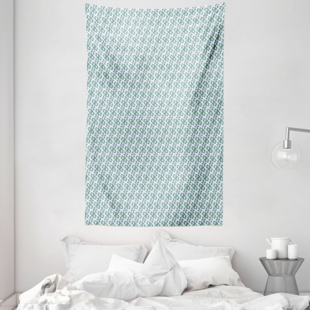 ABAKUHAUS Geometrisch Wandteppich und Tagesdecke, Würfel Squares Kunst aus Weiches Mikrofaser Stoff Waschbar ohne Verblassen Digitaldruck, 140 x 2...
