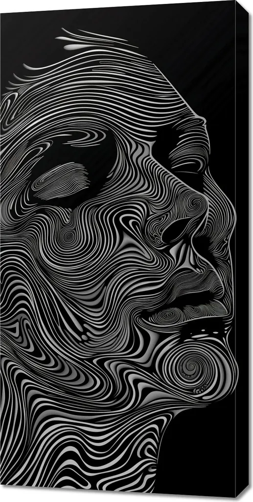 Tableau 50 x 100 cm avec Motifs Fissures - Impression Haute Qualité