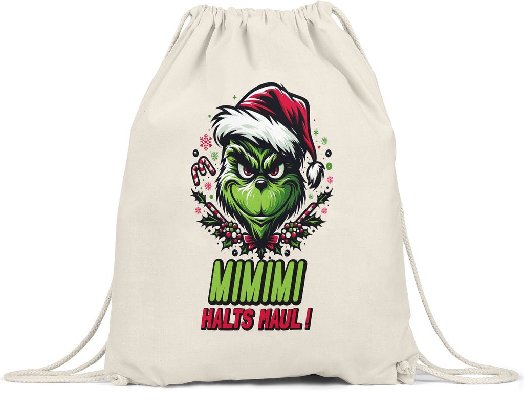 Mimimi Halts Maul Turnbeutel Lustig Anti Weihnachten Ironisch Spruch Xmas
